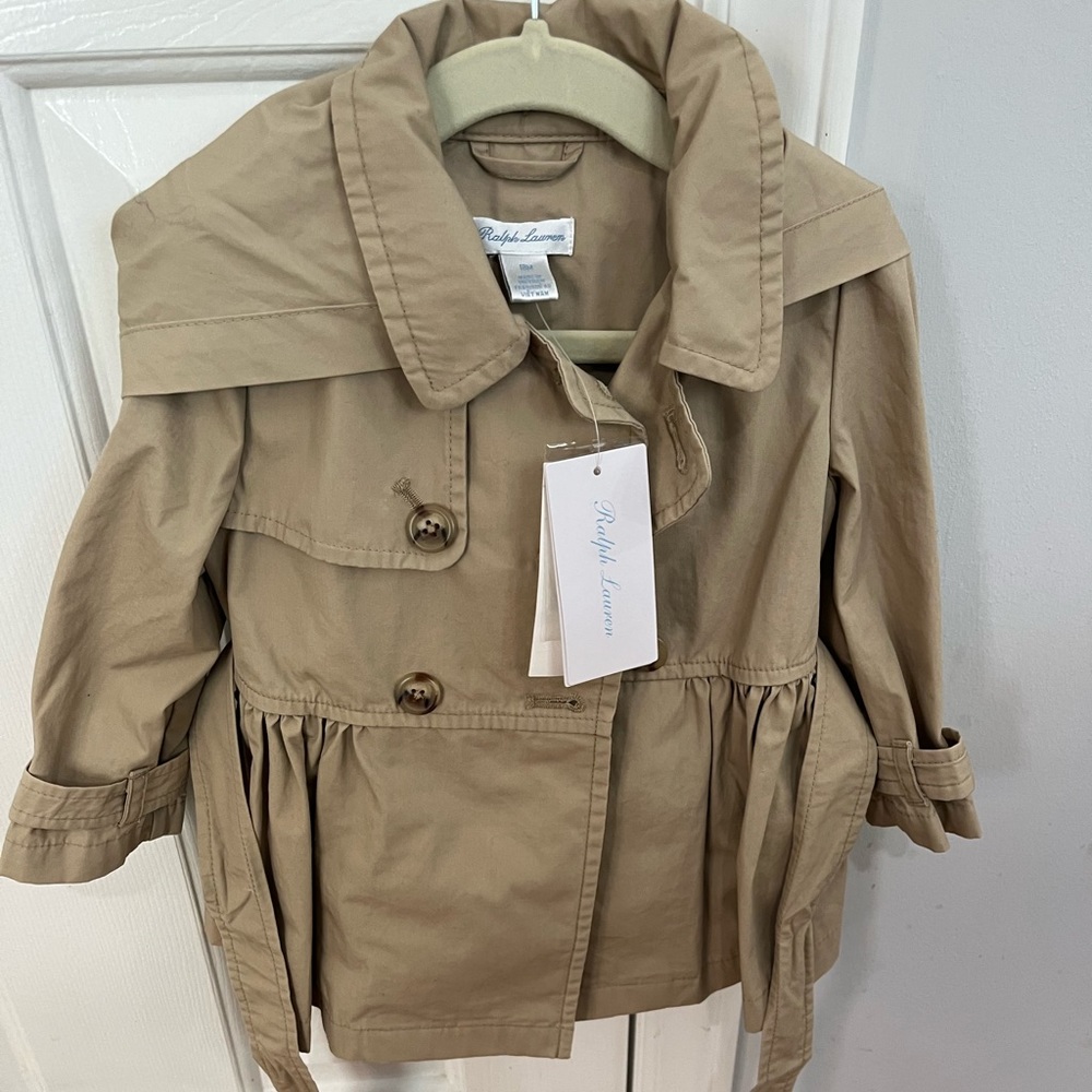 Beautiful Ralph Lauren trench coat size 18M new with tags